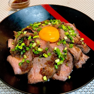 切って乗せればハイ美味しい♡ローストビーフ丼